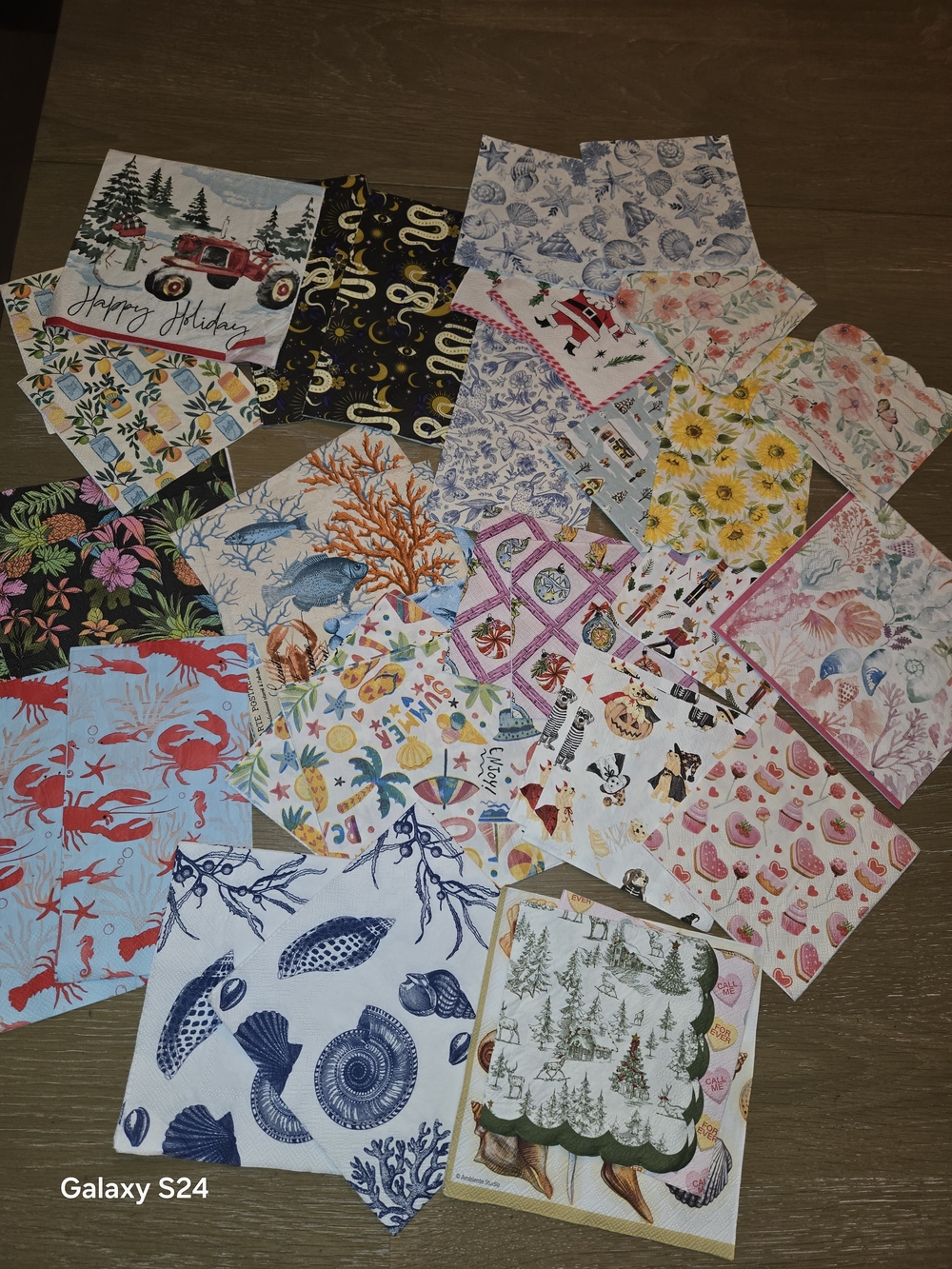 Assorted Decorative Paper Napkins Lot Of 35 For Decoupage